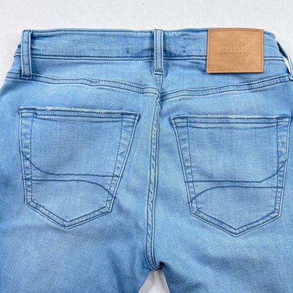 Hollister Men's Advanced Stretch Skinny Light Denim Ripped Jeans Size 29 X 32 - Picture 5 of 5